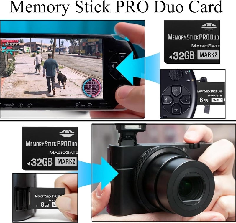 Ekoomar Original 32GB Memory Stick Pro Duo MARK2 - Compatible with PSP1000/2000/3000, DSLR Burst Shooting, MagicGate | High-Speed Read/Write Memory Stick Duo Card for PSP Memory Stick & Cameras - Image 5